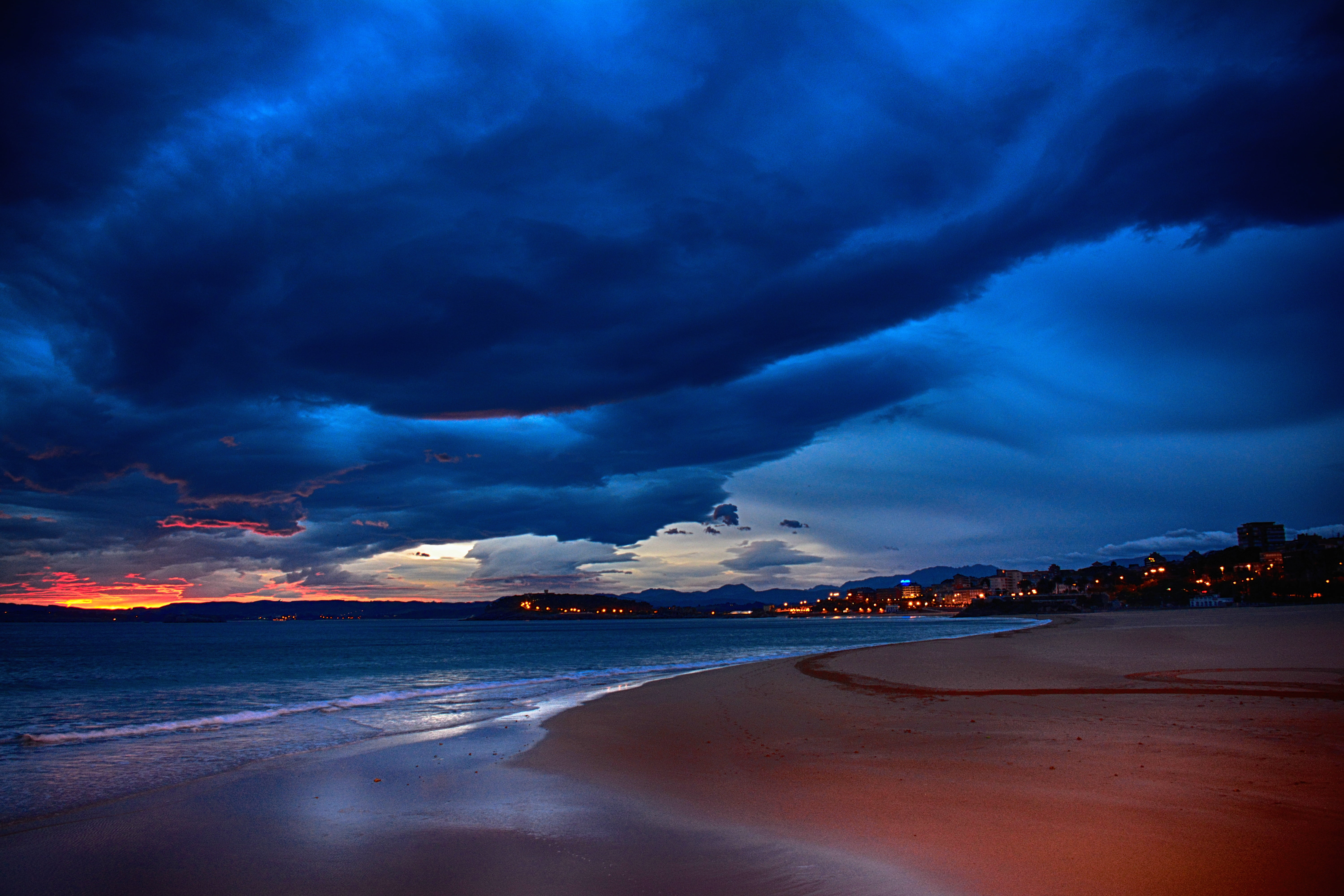 cityscape by the seashore photography Sardinero Explored beach 2k 4k 5k