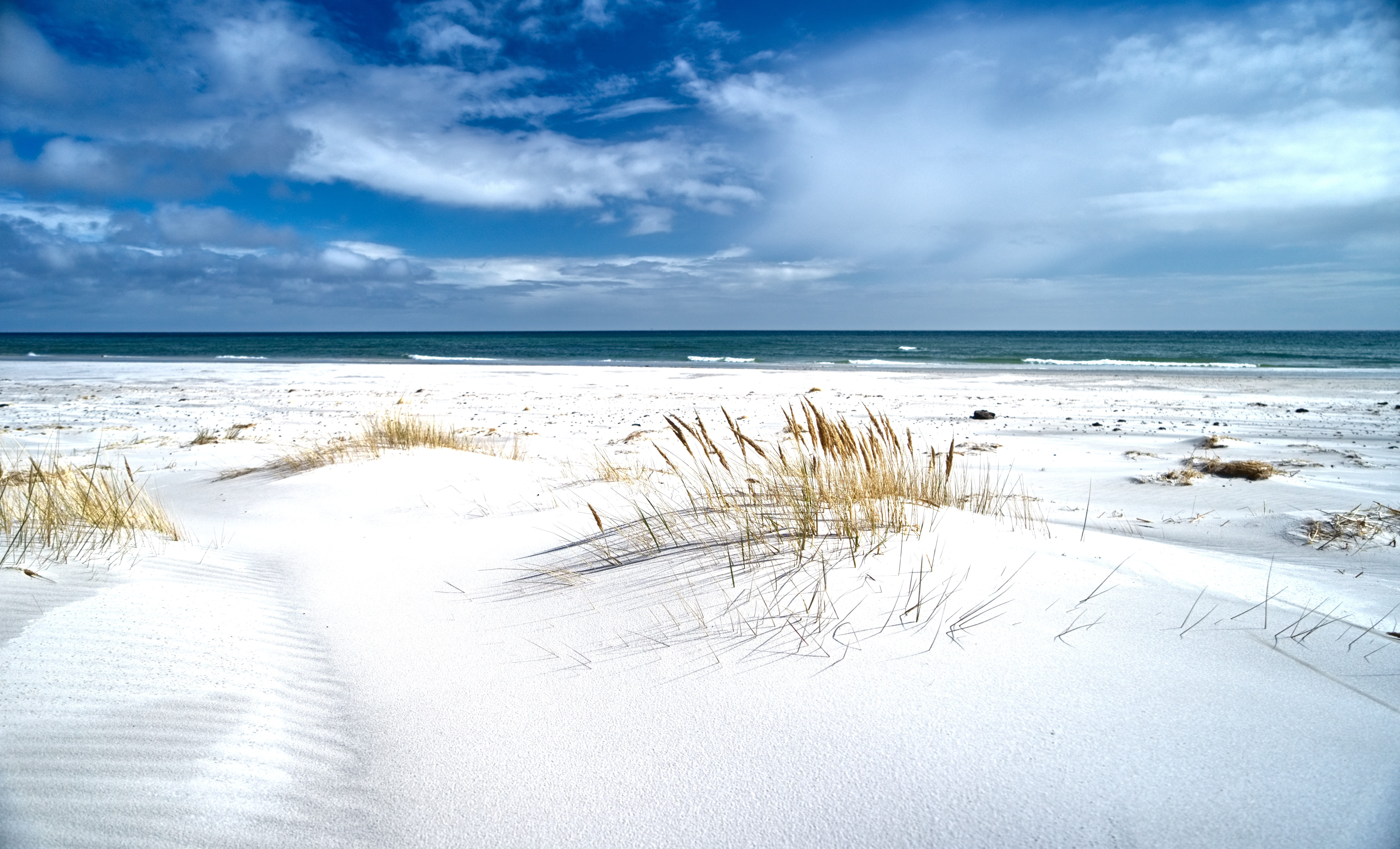 denmark baltic sea bornholm beach infinite width sky vacations 2k 4k 5k