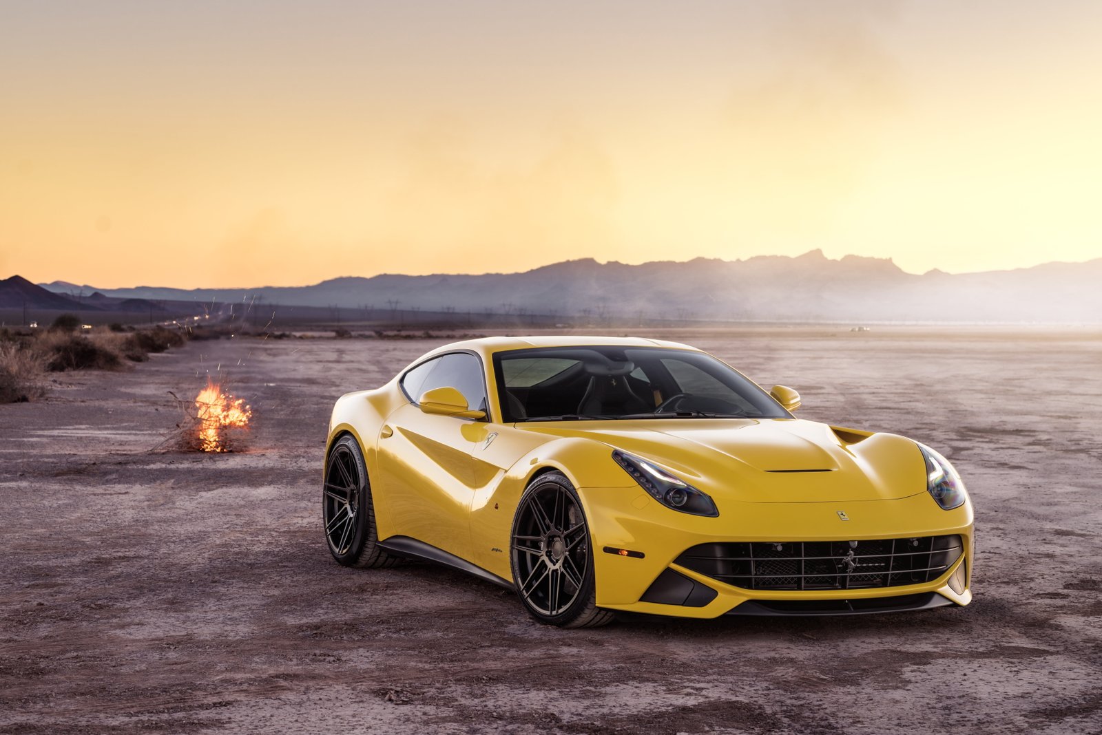 ferrari cars hd artist transportation sunset 2k 4k 5k