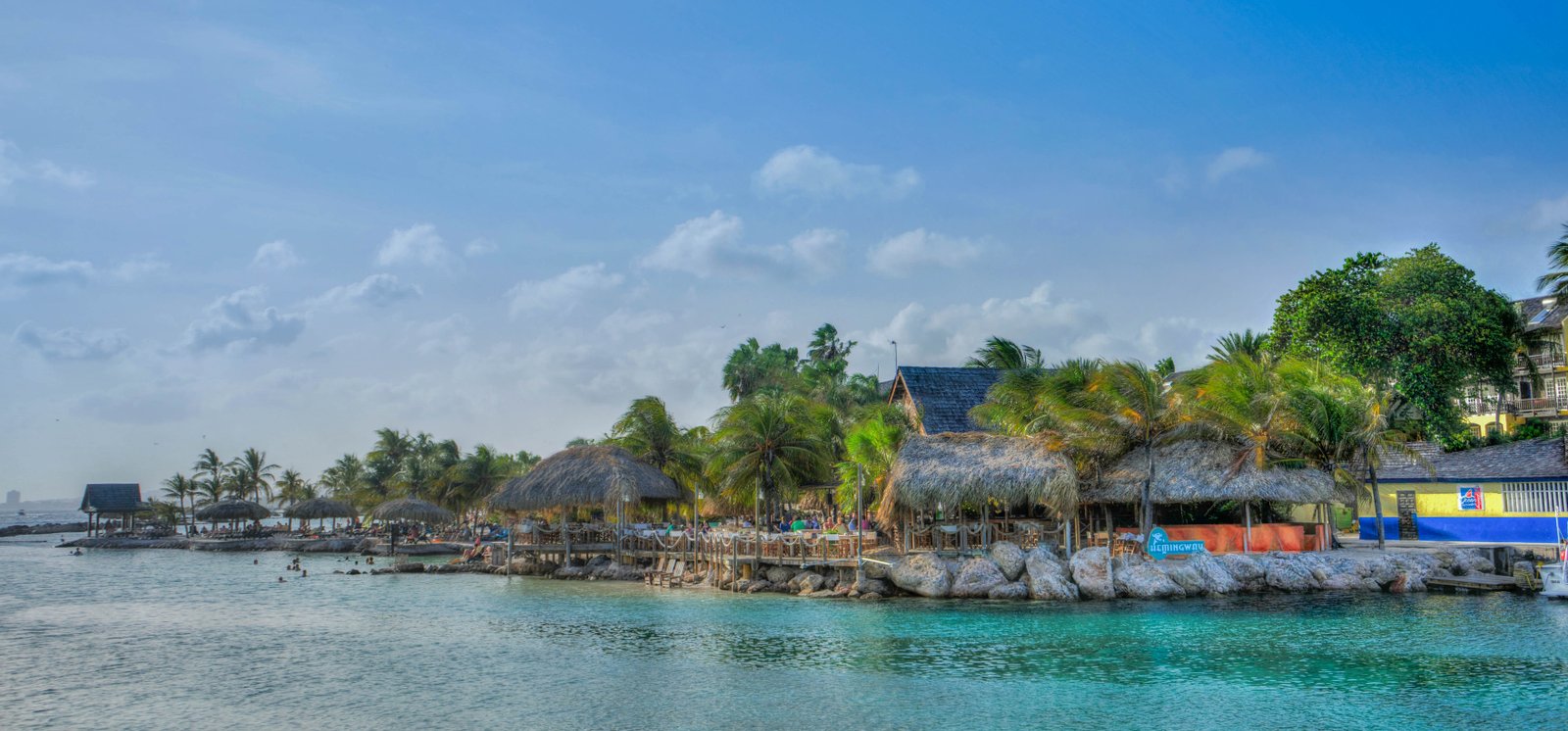 houses near body of water lagoon tropical beach nature travel 2k 4k 5k