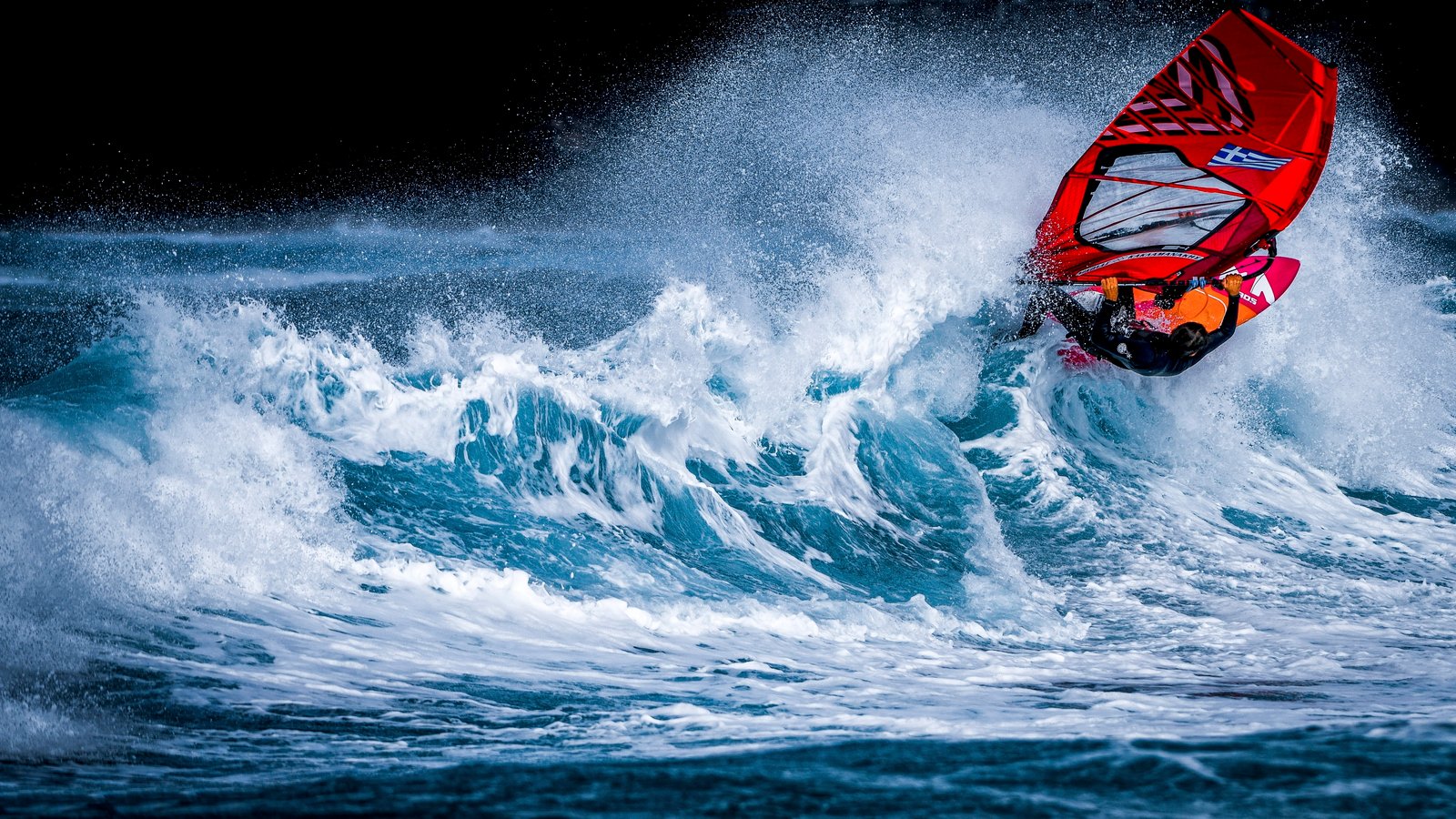 Person Riding on Surfboard action adventure beach crash danger 2k 4k 5k
