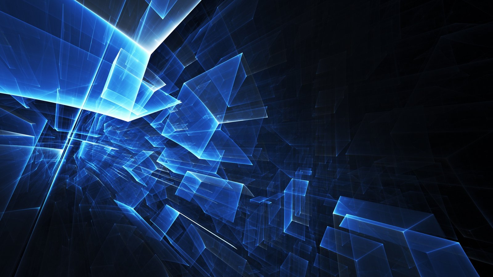 polygon cube green orange blue background 2k 4k 5k 8k