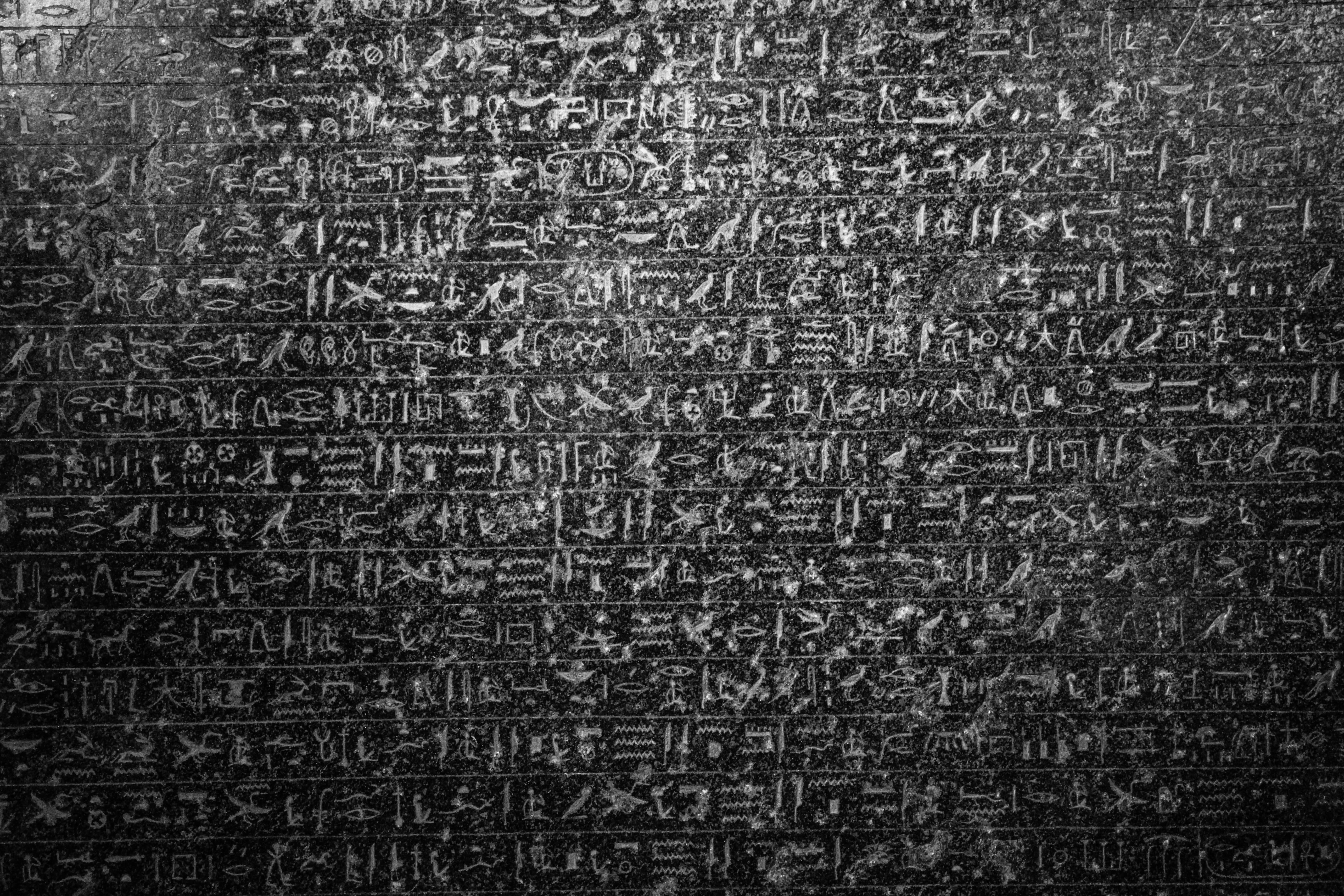 untitled Hieroglyph Black And White Dark egyptian oriental 2k 4k 5k
