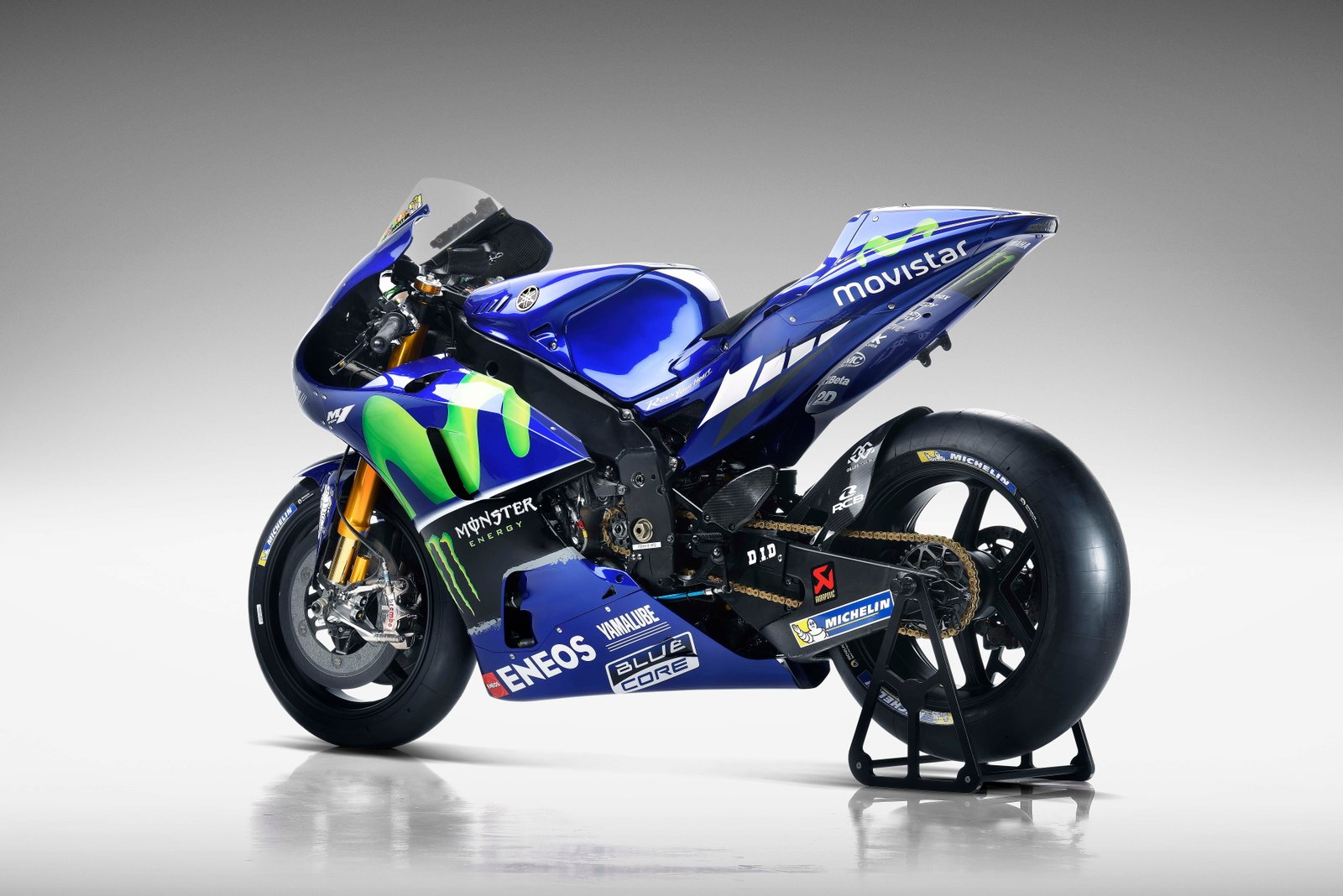 yamaha yzr moto gp bikes studio shot gray background 2k 4k 5k