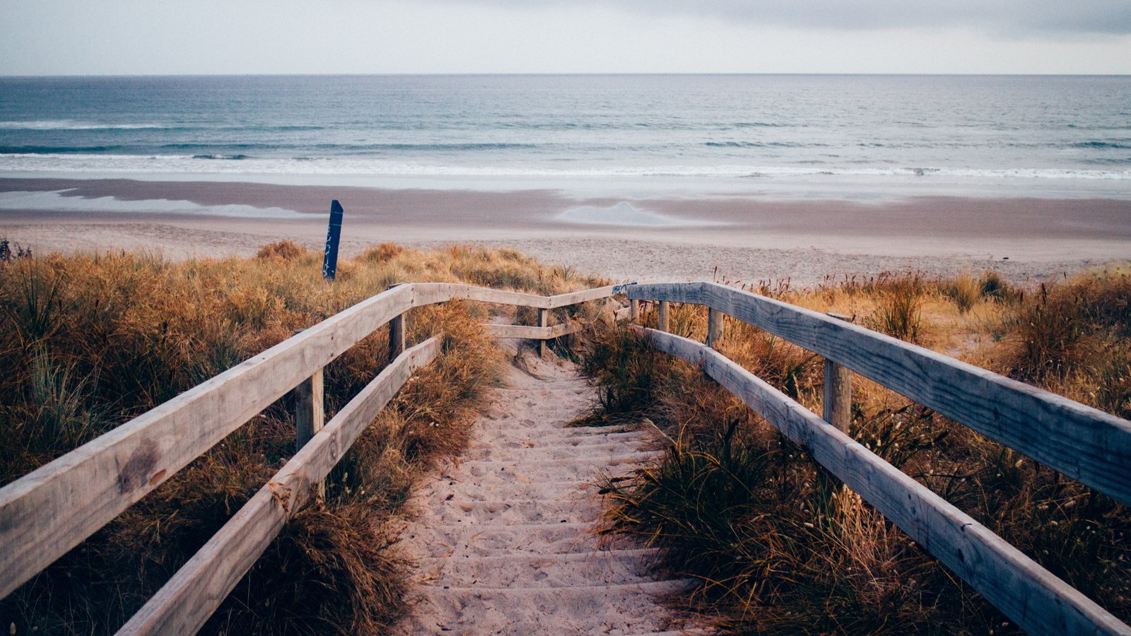 beach nature water waves sea fence sand land horizon 2k 4k 5k