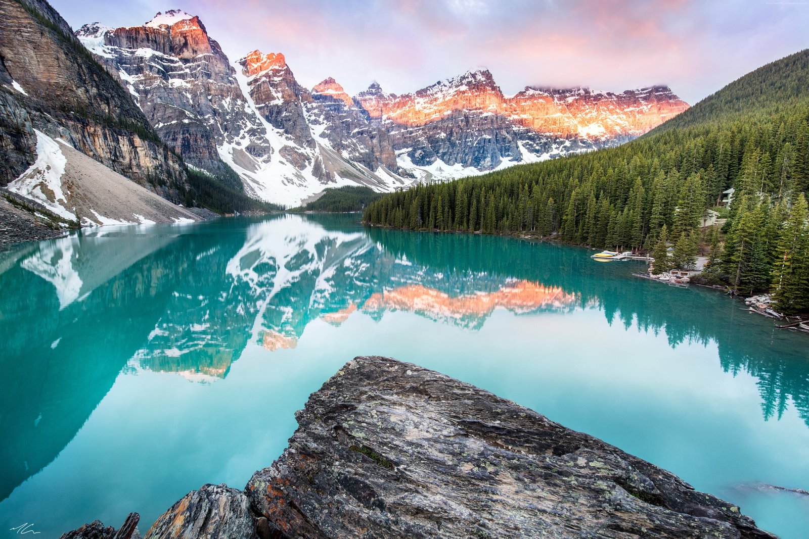 Canada Moraine Lake mountains forest Banff water beauty in nature 2k 4k 5k