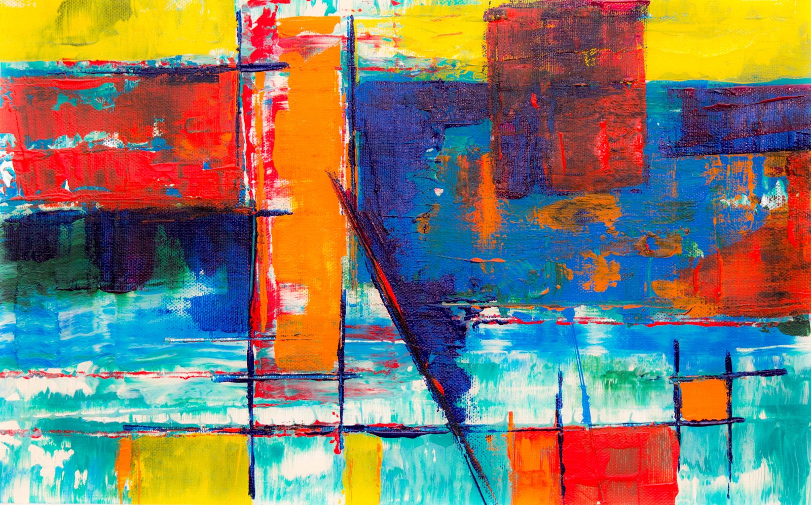 multicolored abstract painting art modern poster collage 2k 4k 5k