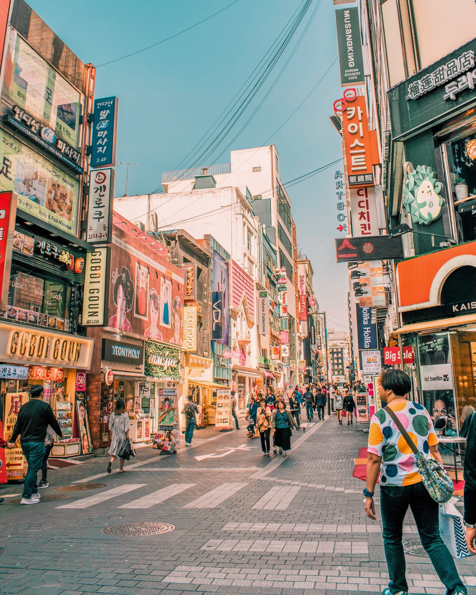 people walking on road surrounded by buildings person street 2k 4k
