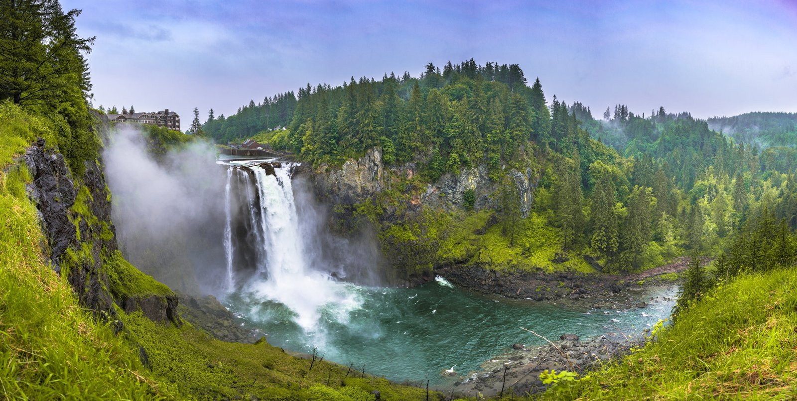 plunge waterfalls Snoqualmie Falls Seattle washington nature 2k 4k 5k
