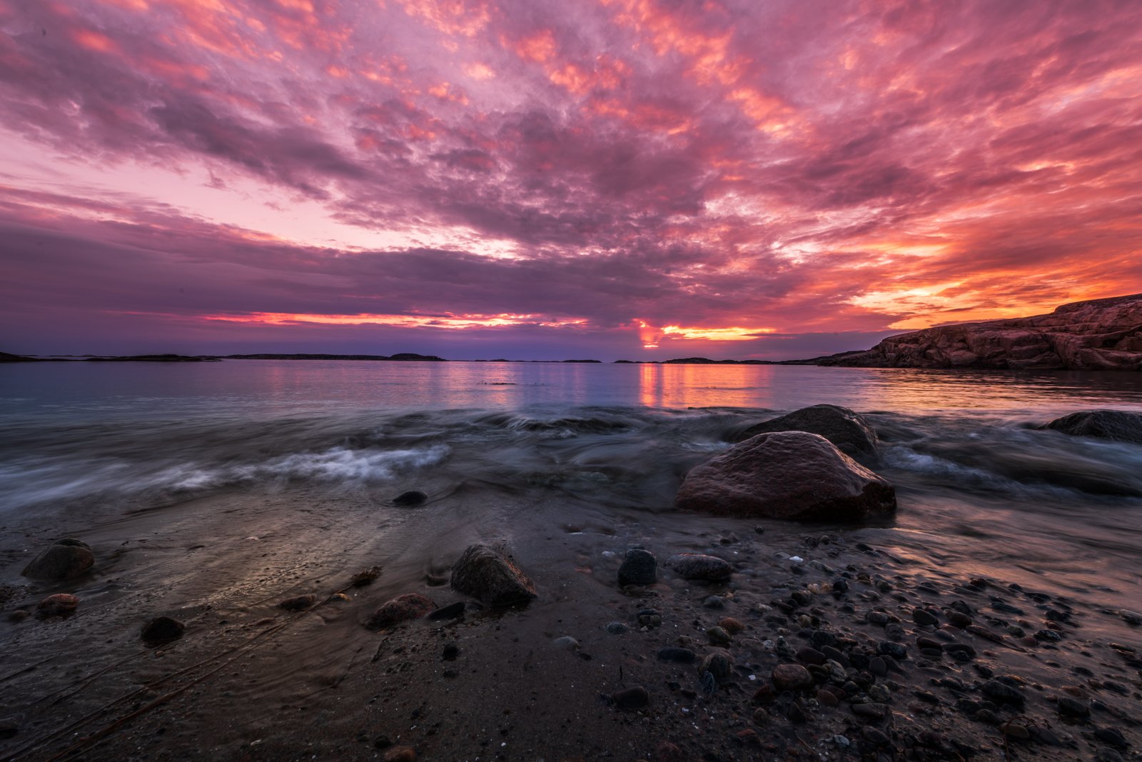 rock near beach shore during golden hour wallpaper photographer 2k 4k 5k 8k