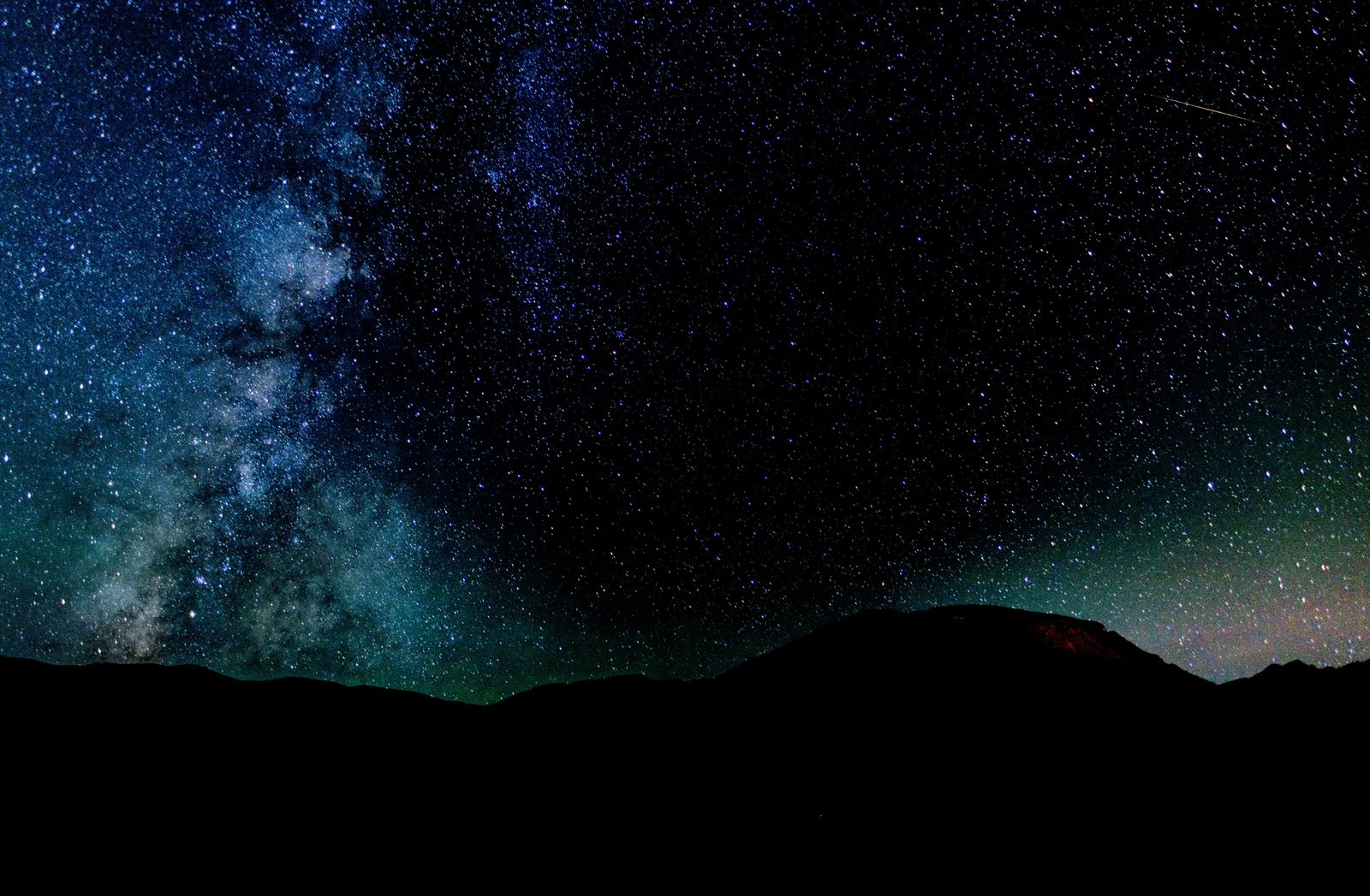 starry night view dark sky stars galaxy nature mountain 2k 4k 5k