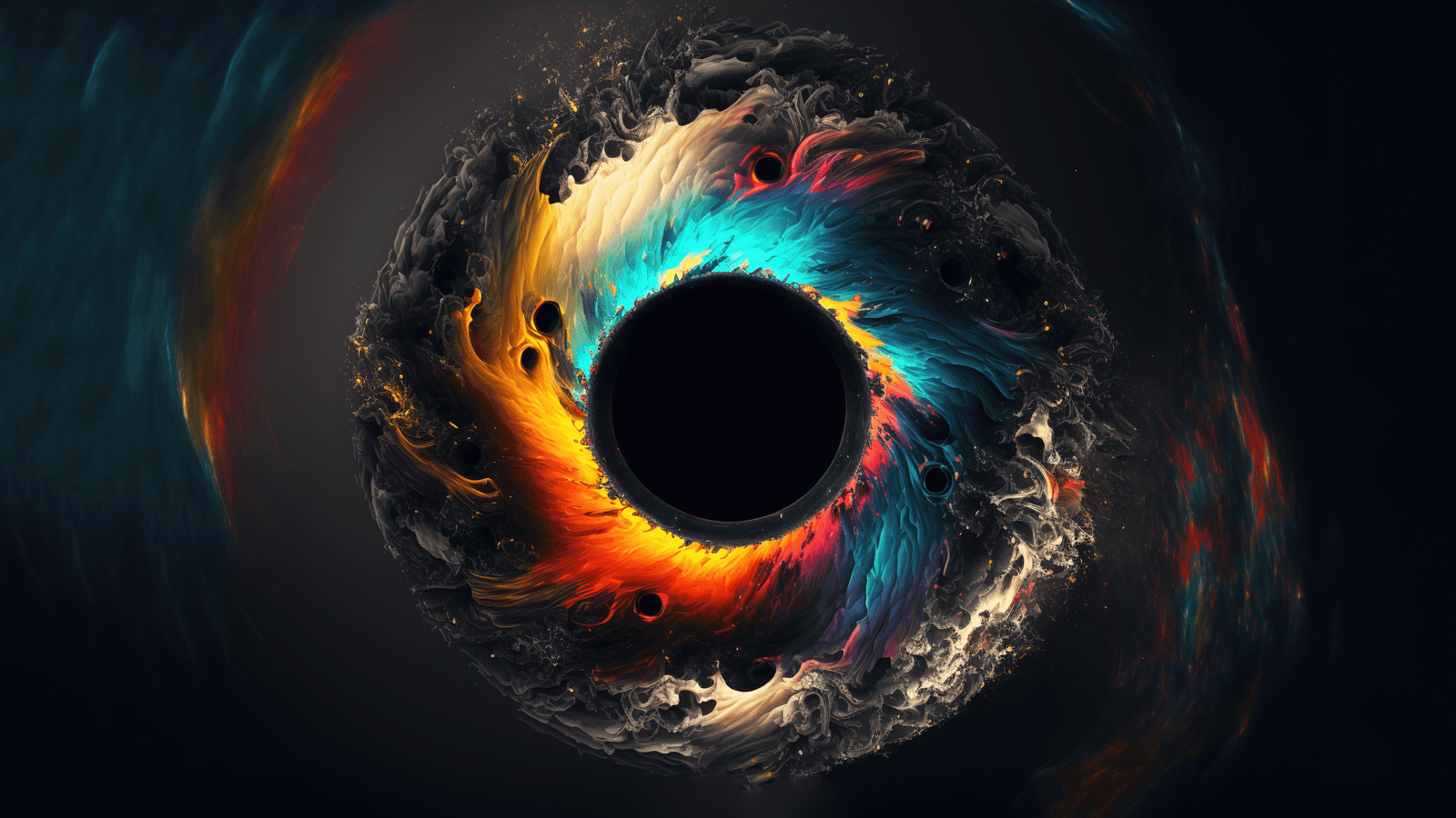eye digital art of iris colorful 2k 4k
