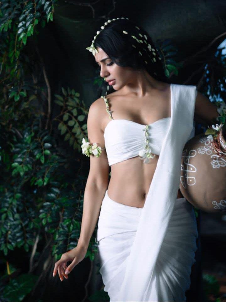 samantha ruth prabhu white trees actress asian south indian india