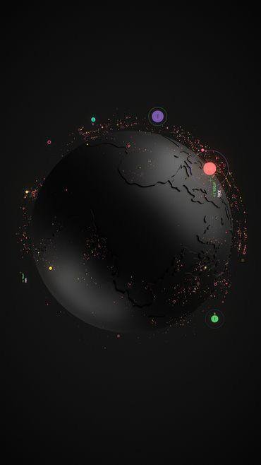 Dark Planet colors mobile wallpaper