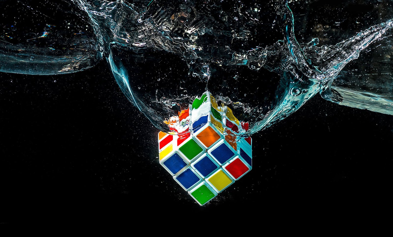 3 by Rubik s cube water macro puzzle motion multi colored 2k