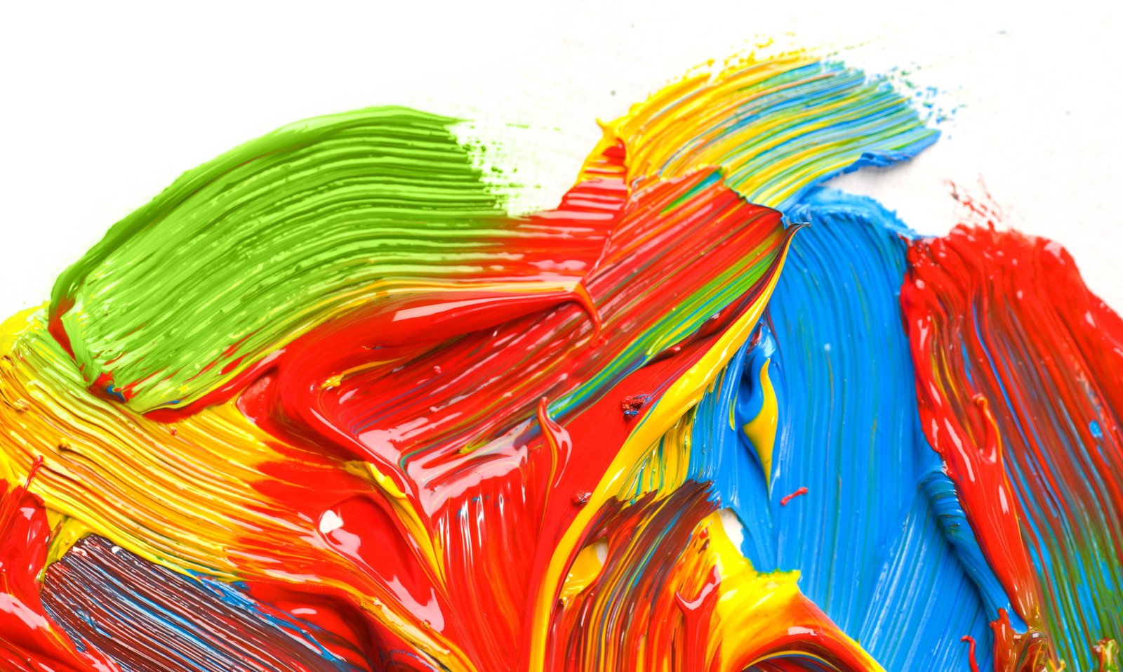 abstract painting strokes multi colored white background Colored 2k 4k