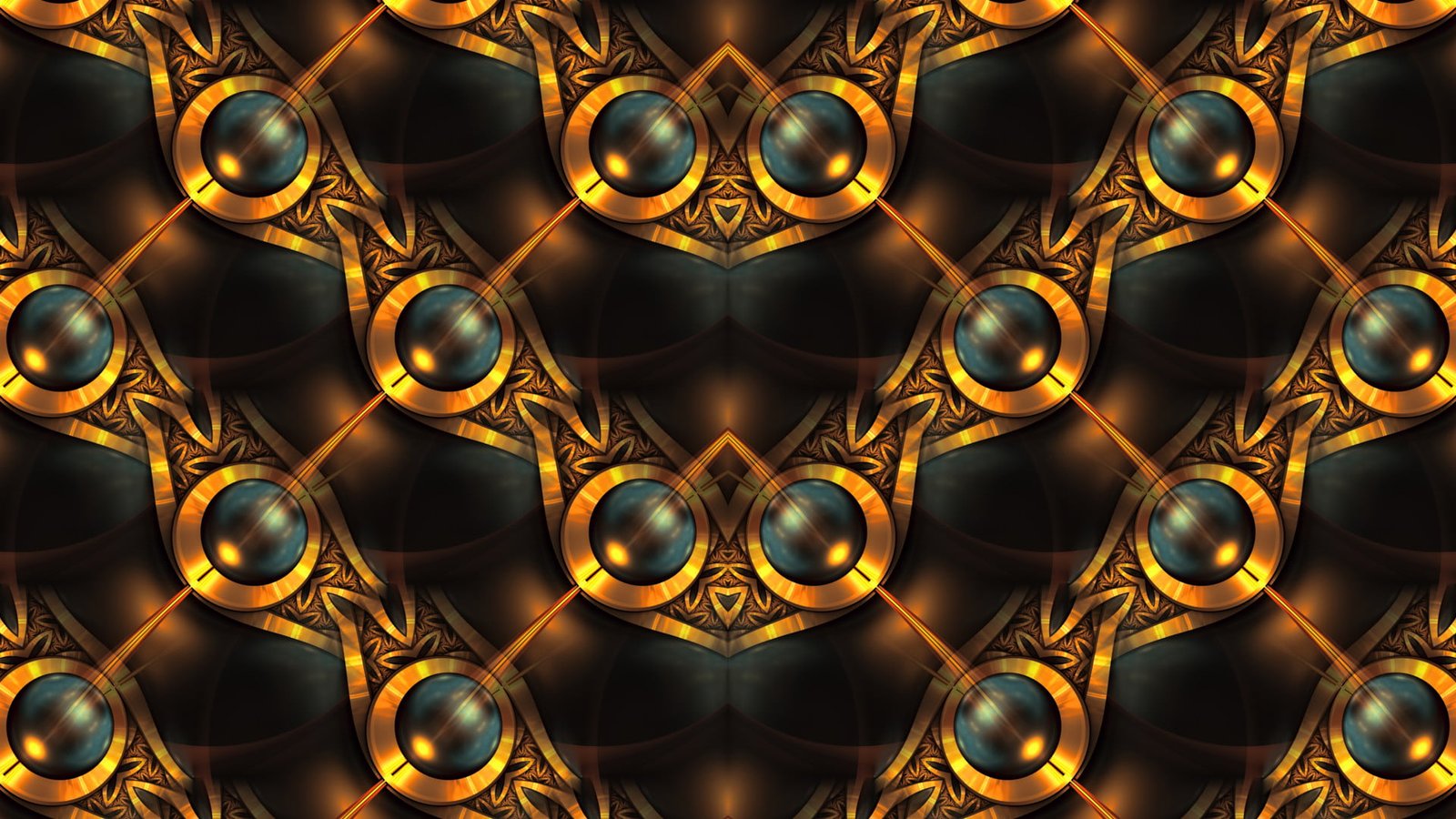 abstract fractal pattern symmetry digital art full frame 2k