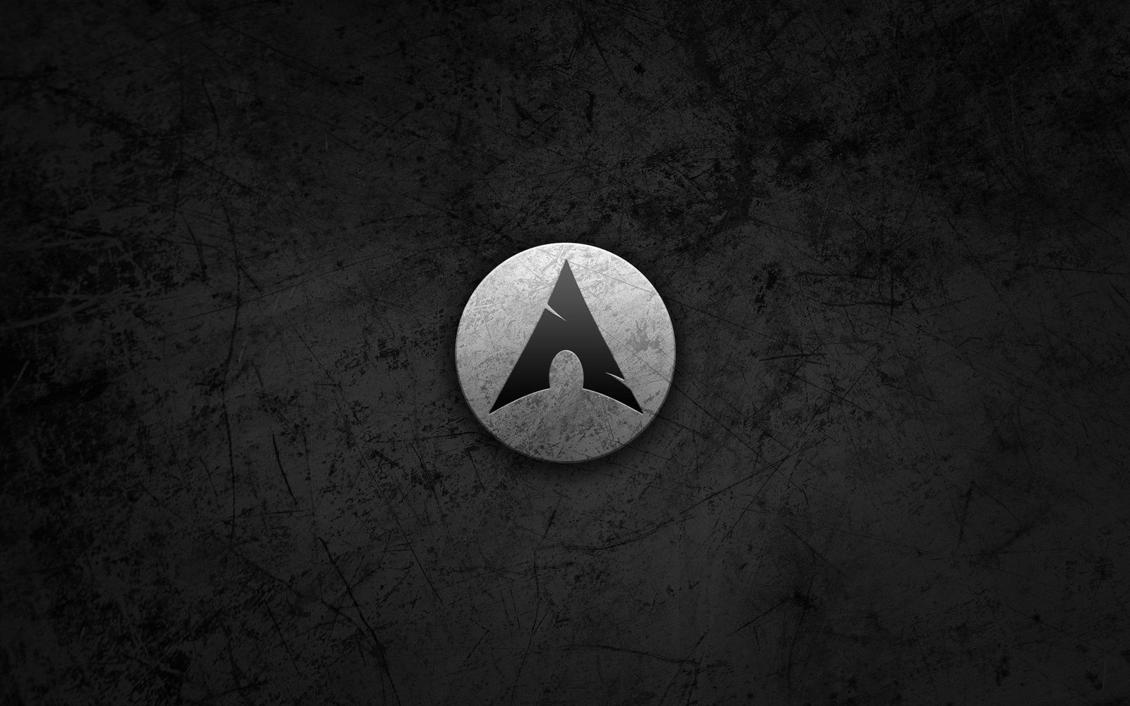 Arch Linux Gallery silver and black arrow logo 2k