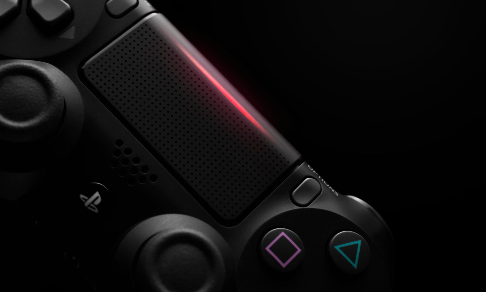 black Sony wireless controller dual shock 2k 4k 5k