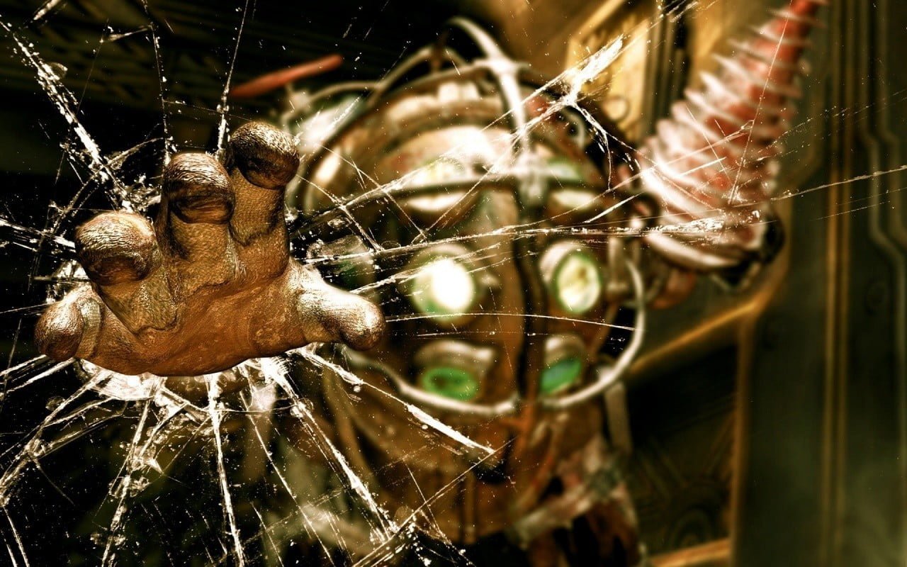 brown and black compound bow BioShock insect invertebrate