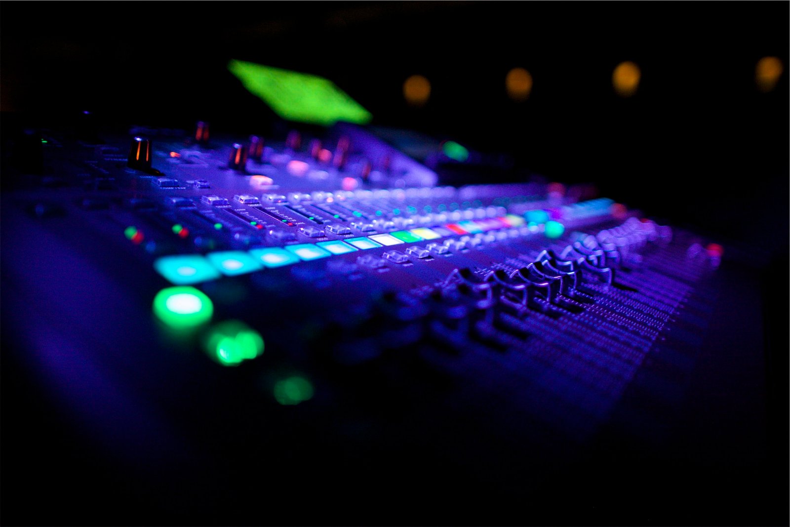 gray audio mixer macro shot dj equipment technology producer 2k