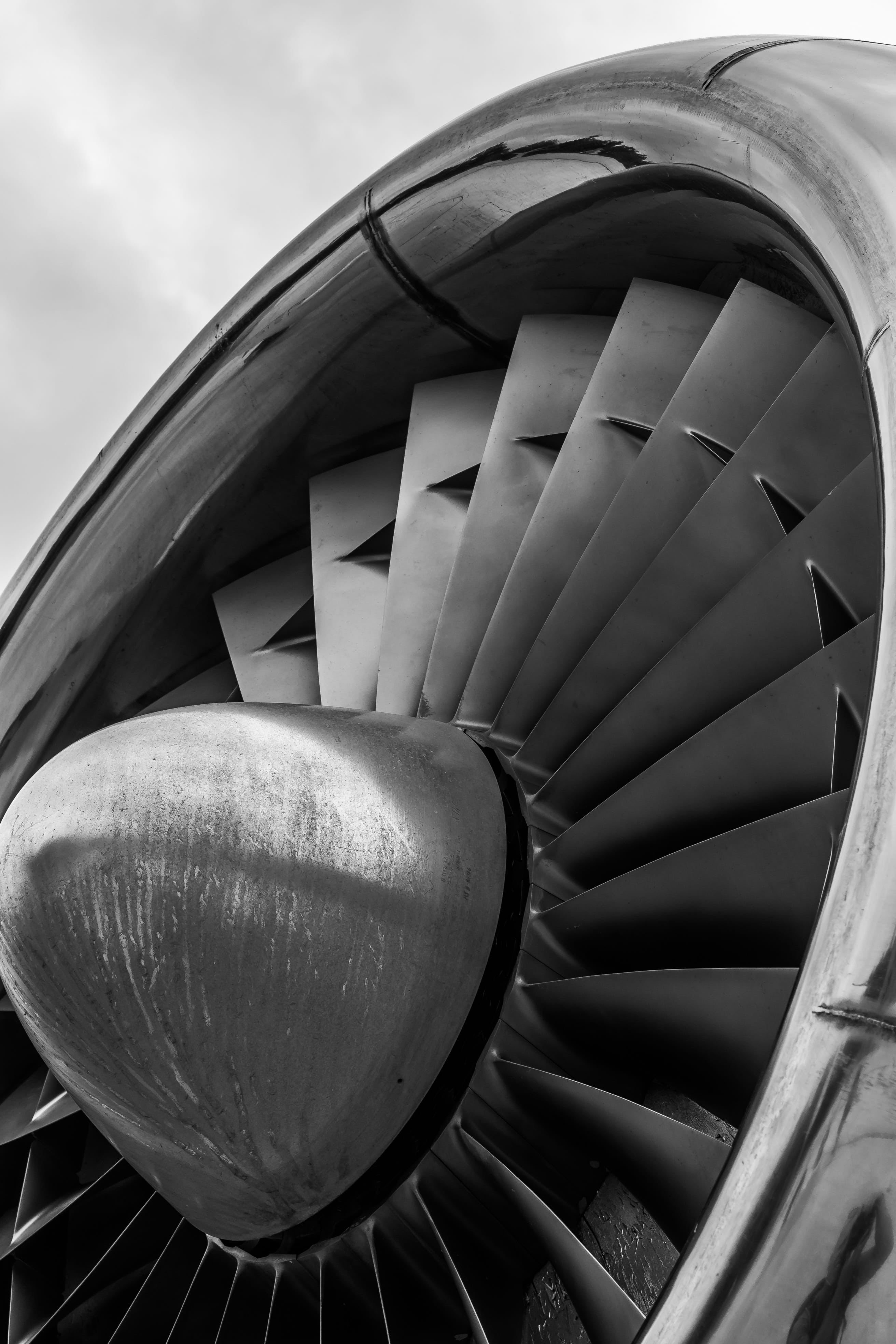 macro photo of plane wing engine fan Background Texture Detail 2k