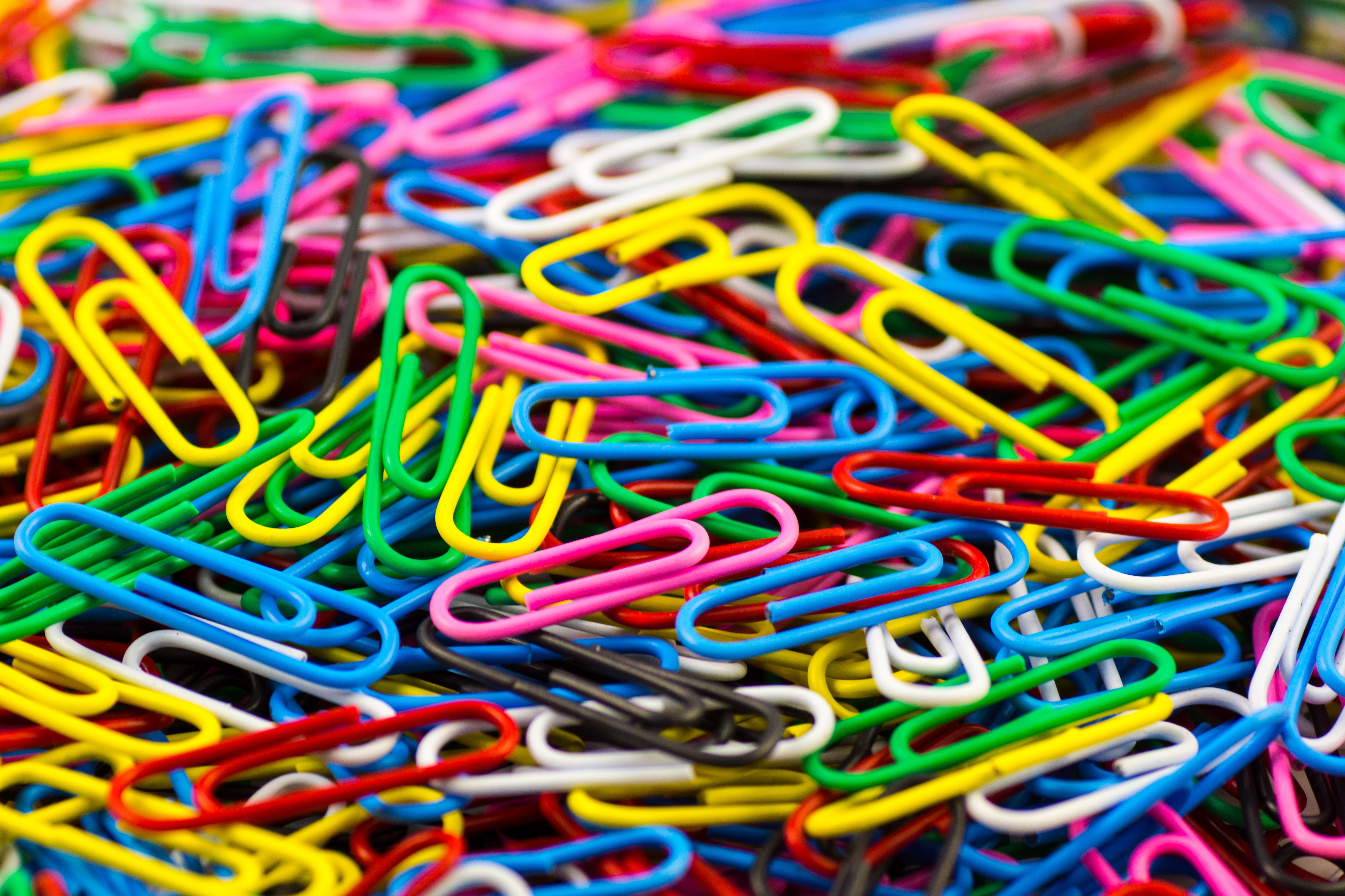 macro photography of paper clip lot paperclip office accessories 2k 4k 5k
