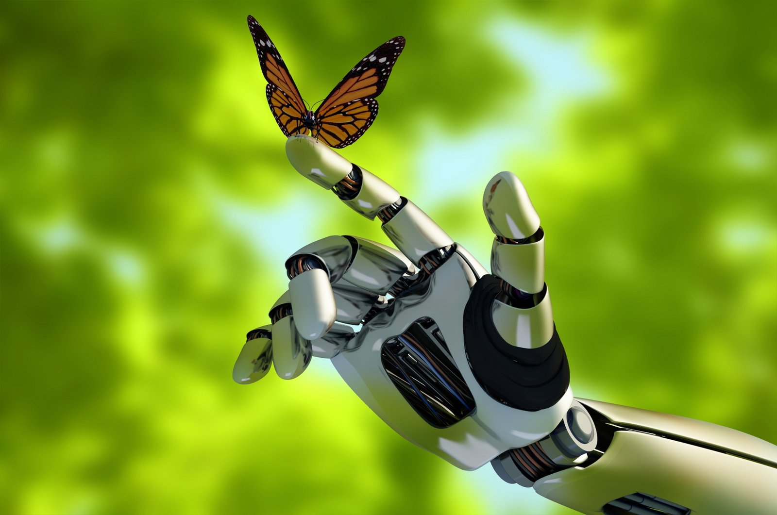 monarch butterfly macro nature mechanism robot hand blur 2k 4k 5k