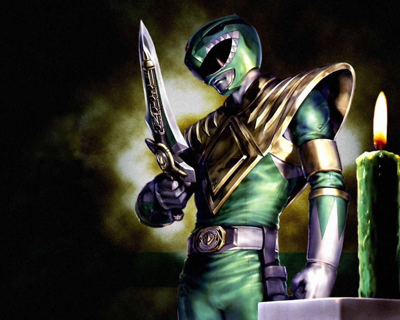Power Ranger Green vector art TV Show Rangers