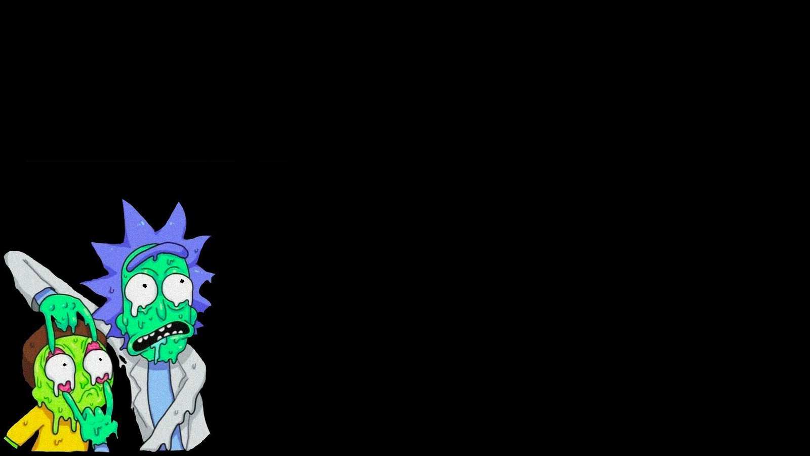 Rick and Morty minimalism abstract art illustration 2k