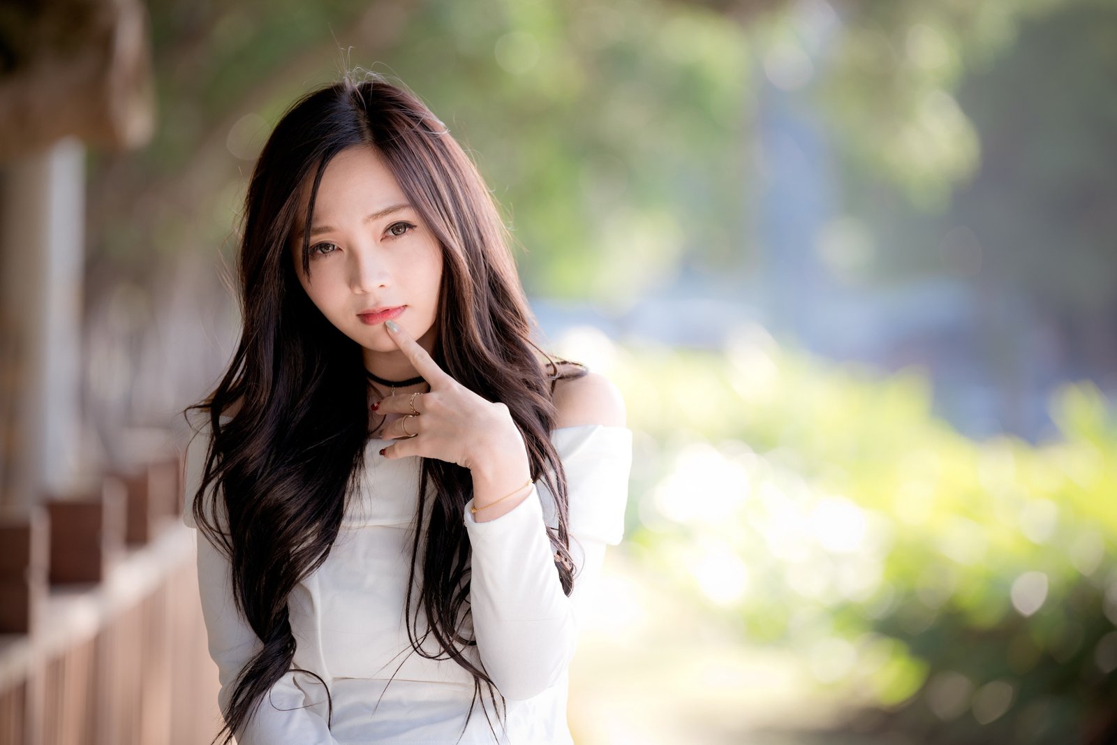 asian woman cute model bokeh depth of field brunette Girls 2k 4k 5k