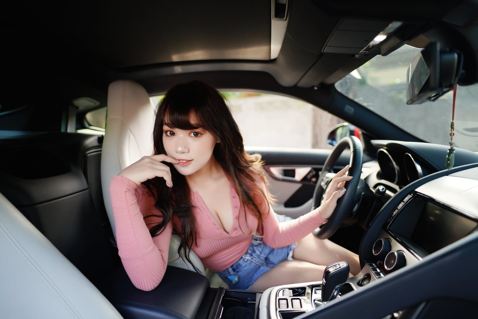 Asian women model brunette looking at viewer long hair 2k