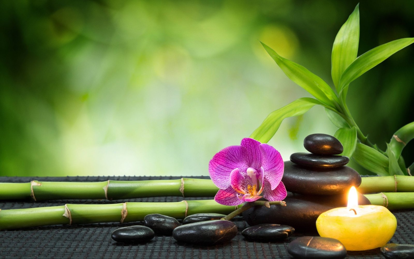 bamboo bokeh candles heart massage mood orchids spa 2k
