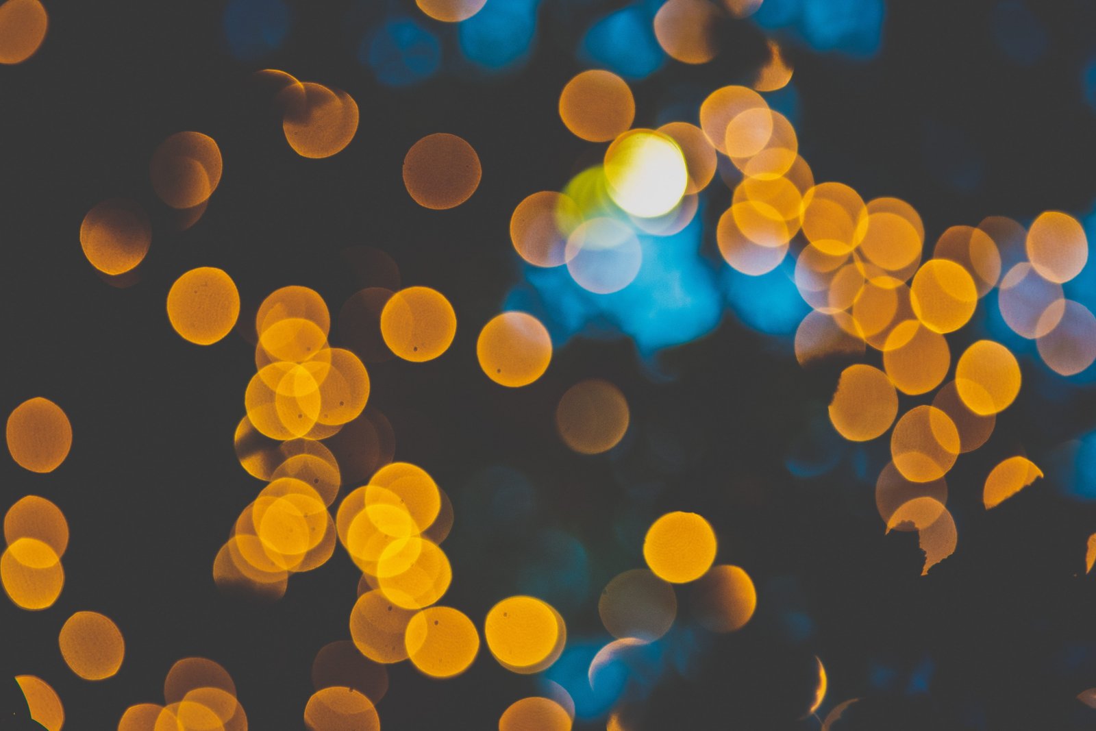 Abstract bokeh light at night boket lights orange blue creative 2k 4k 5k