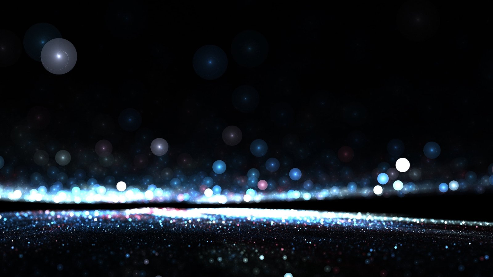 bokeh photography line glitter glare dark night abstract 2k
