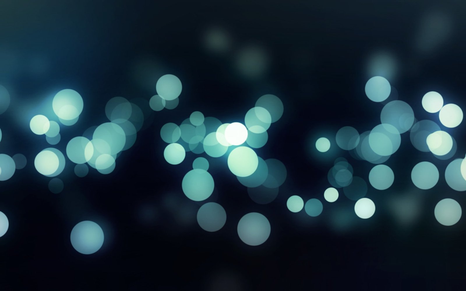 bokeh digital art blue dots cyan 2k