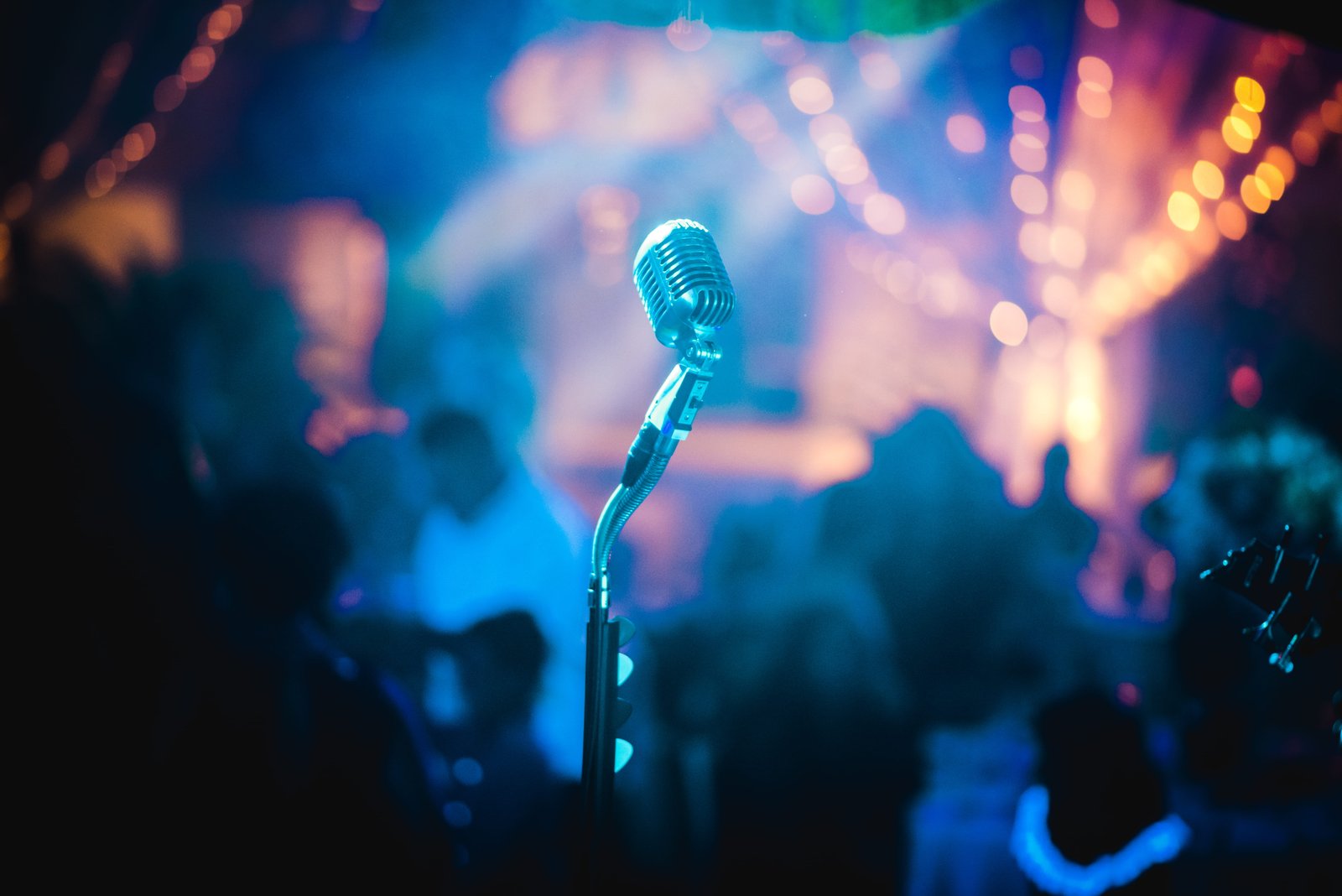gray microphone inside party room silver condenser in shallow focus photography 2k 4k 5k