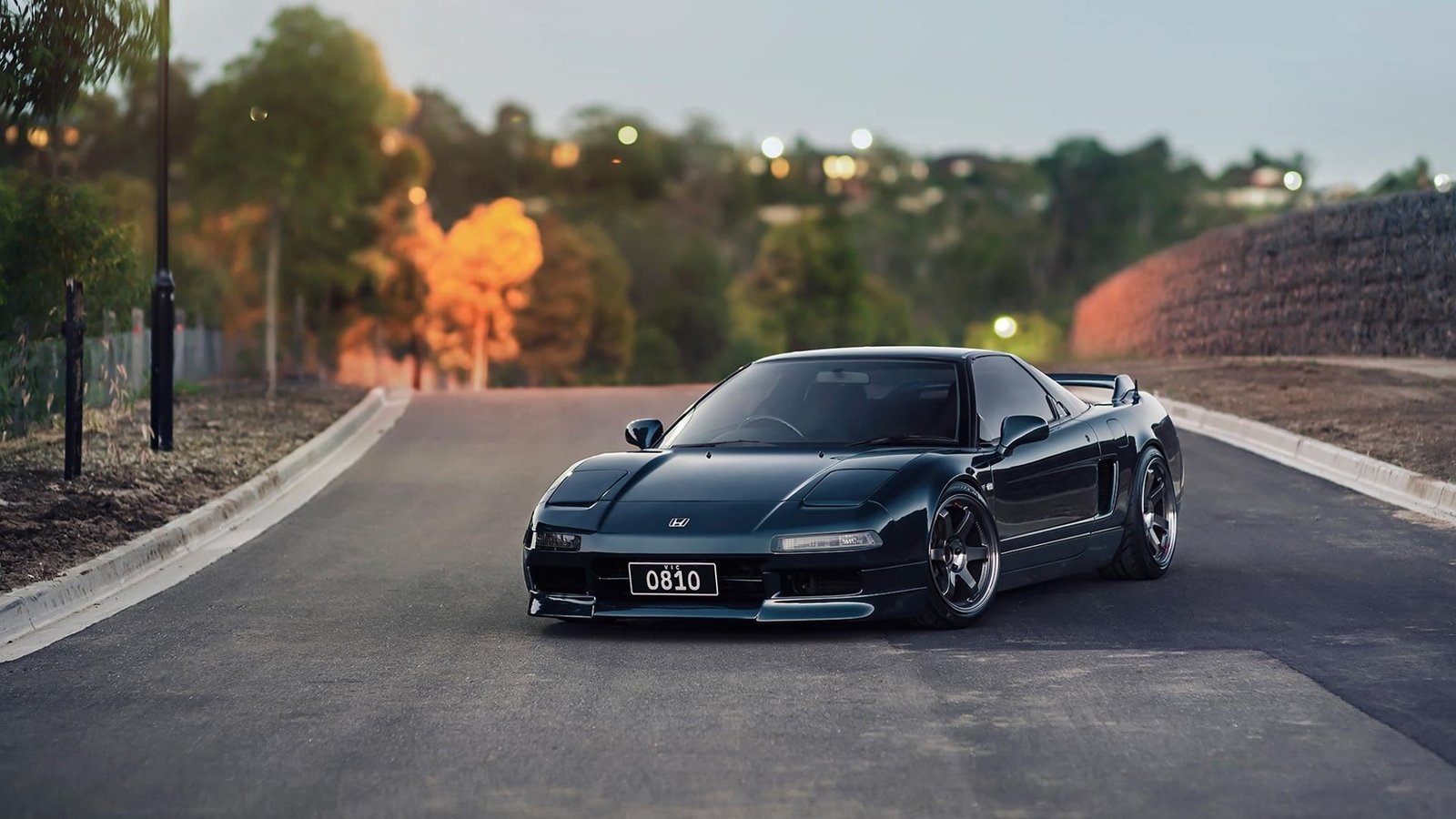 Honda NSX JDM Japanese cars blue bokeh street 2k