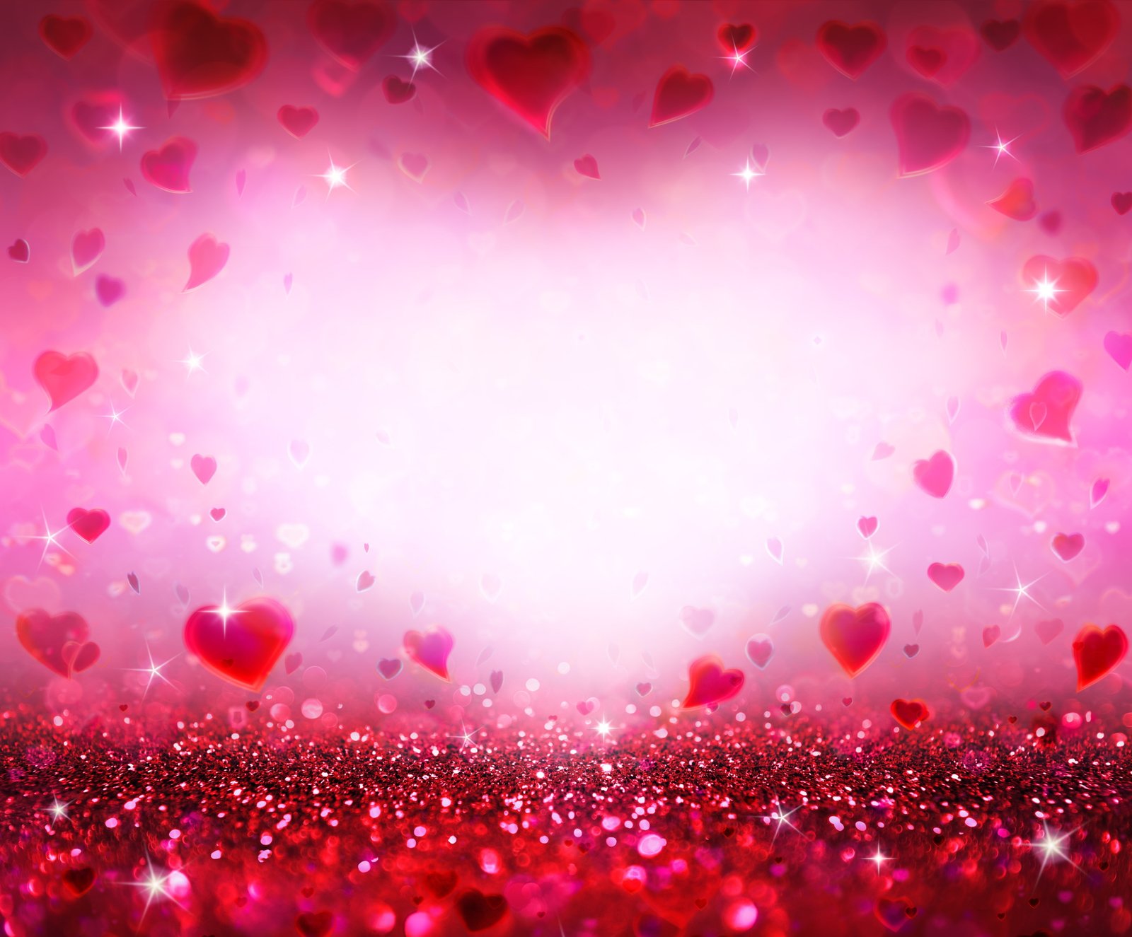 sequins hearts love pink romantic bokeh glitter 2k 4k 5k