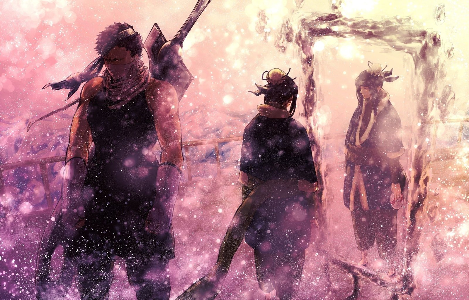 Seven Swords Man digital wallpaper Naruto Shippuuden Momochi Zabuza 2k