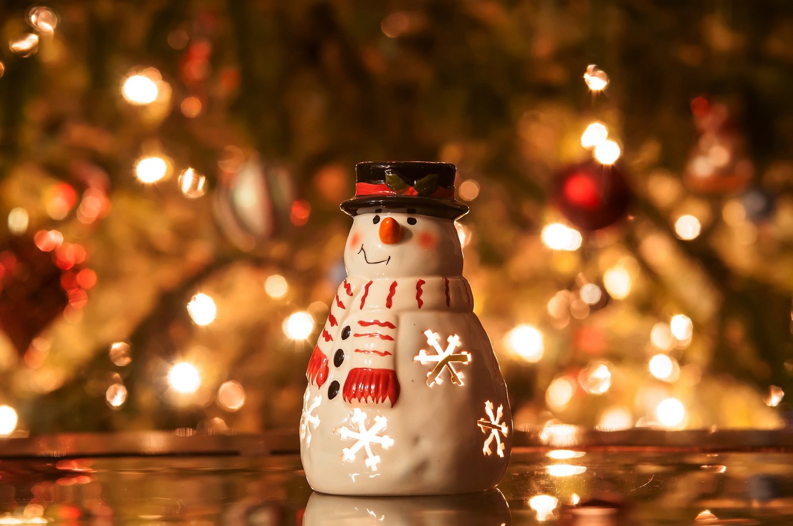 Snowman Christmas candle holder christmas tree fir 2k