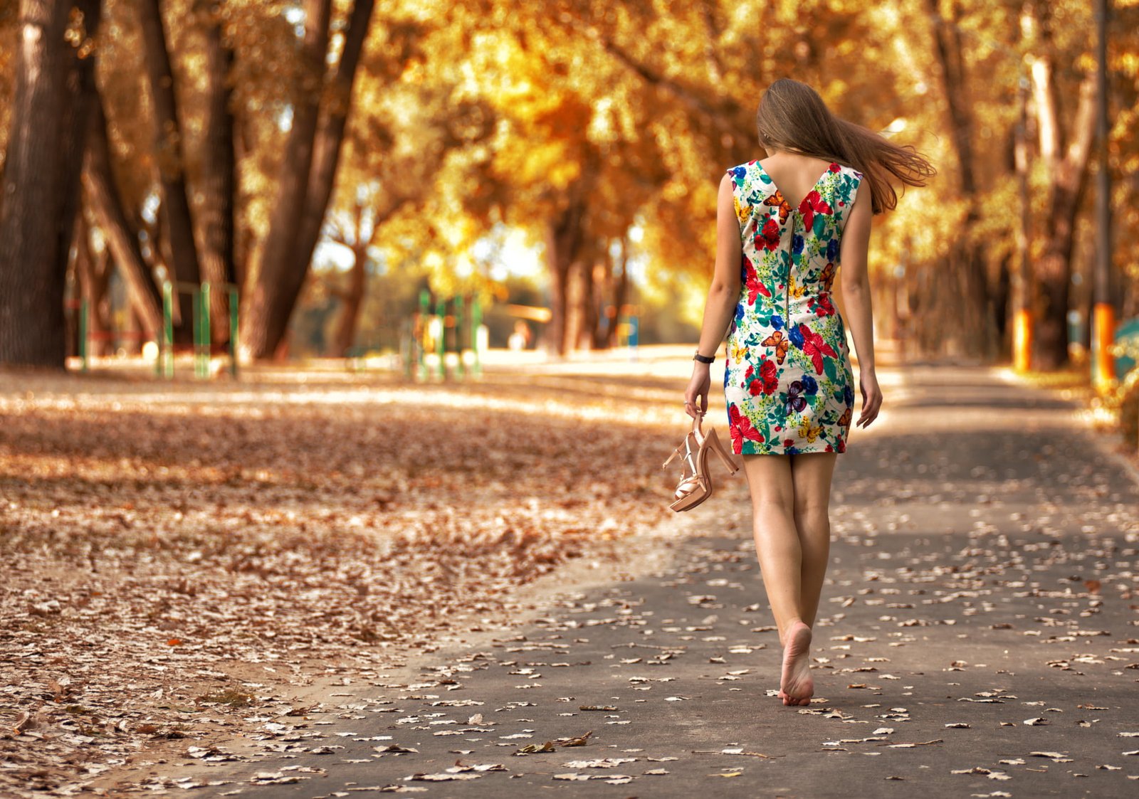 women s white green and red floral dress autumn leaves girl 2k
