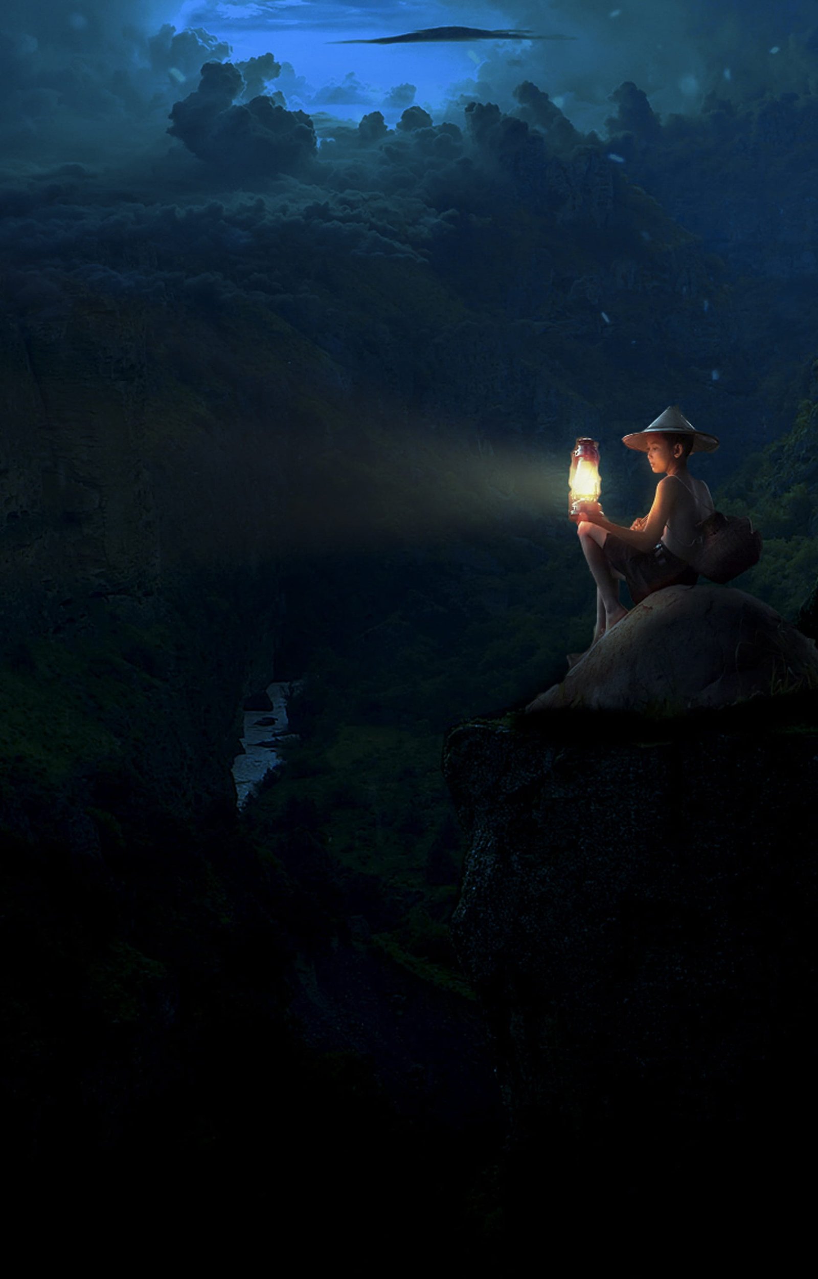 boy sky landscape atmosphere night nature man mystic 2k