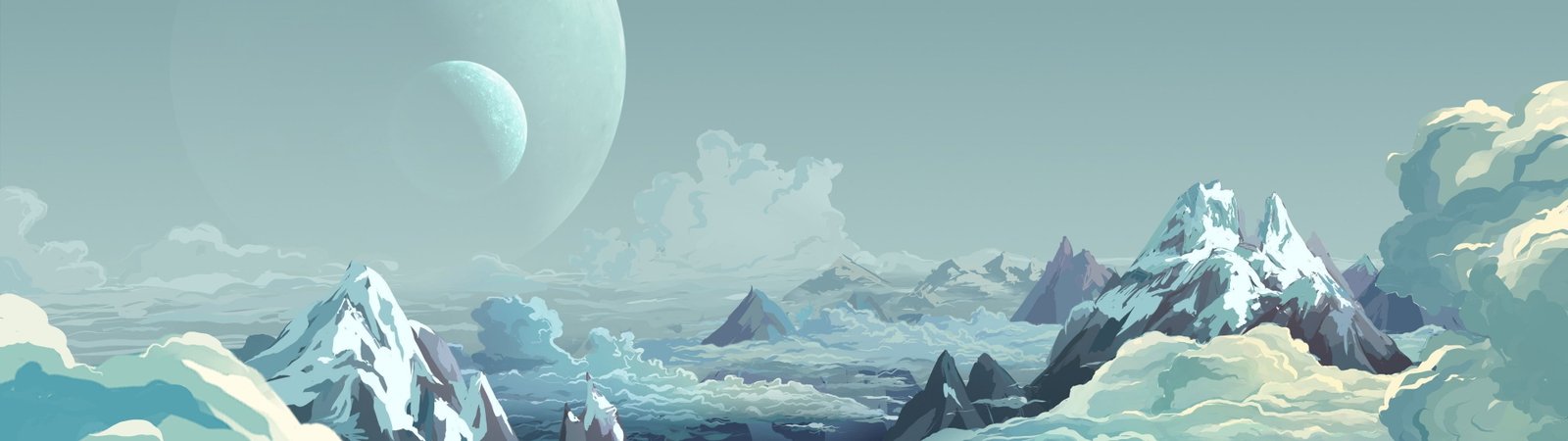 alps digital wallpaper mountain with whit clouds during daytime artwork painting 3 widescreen dualmonitor dualscreen 2k 4k