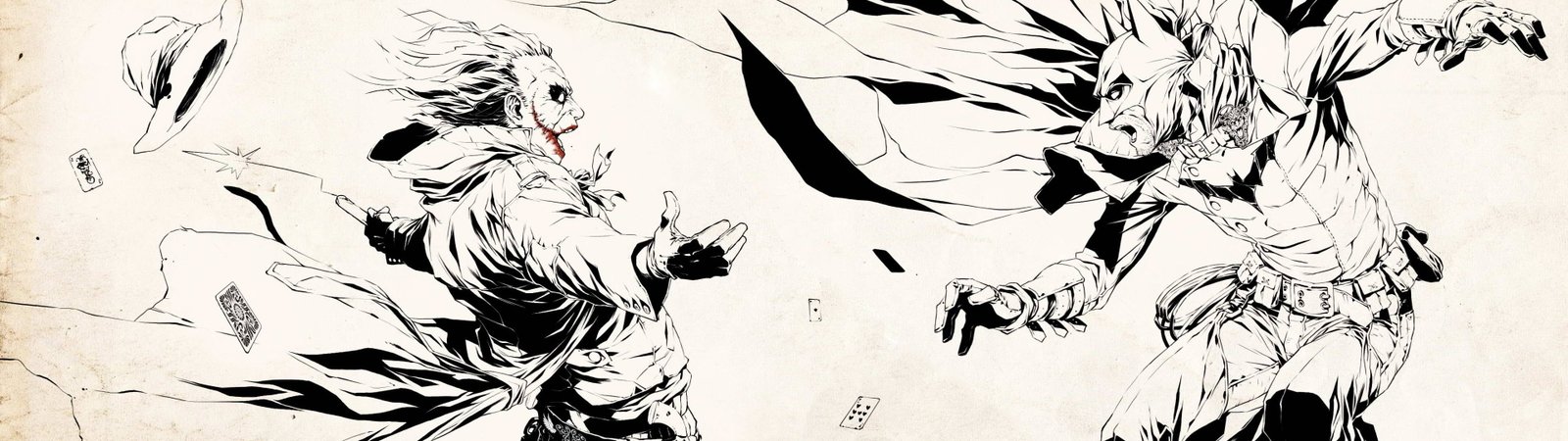 Batman and Joker digital wallpaper dual monitors multiple display 46 widescreen dualmonitor dualscreen 2k 4k