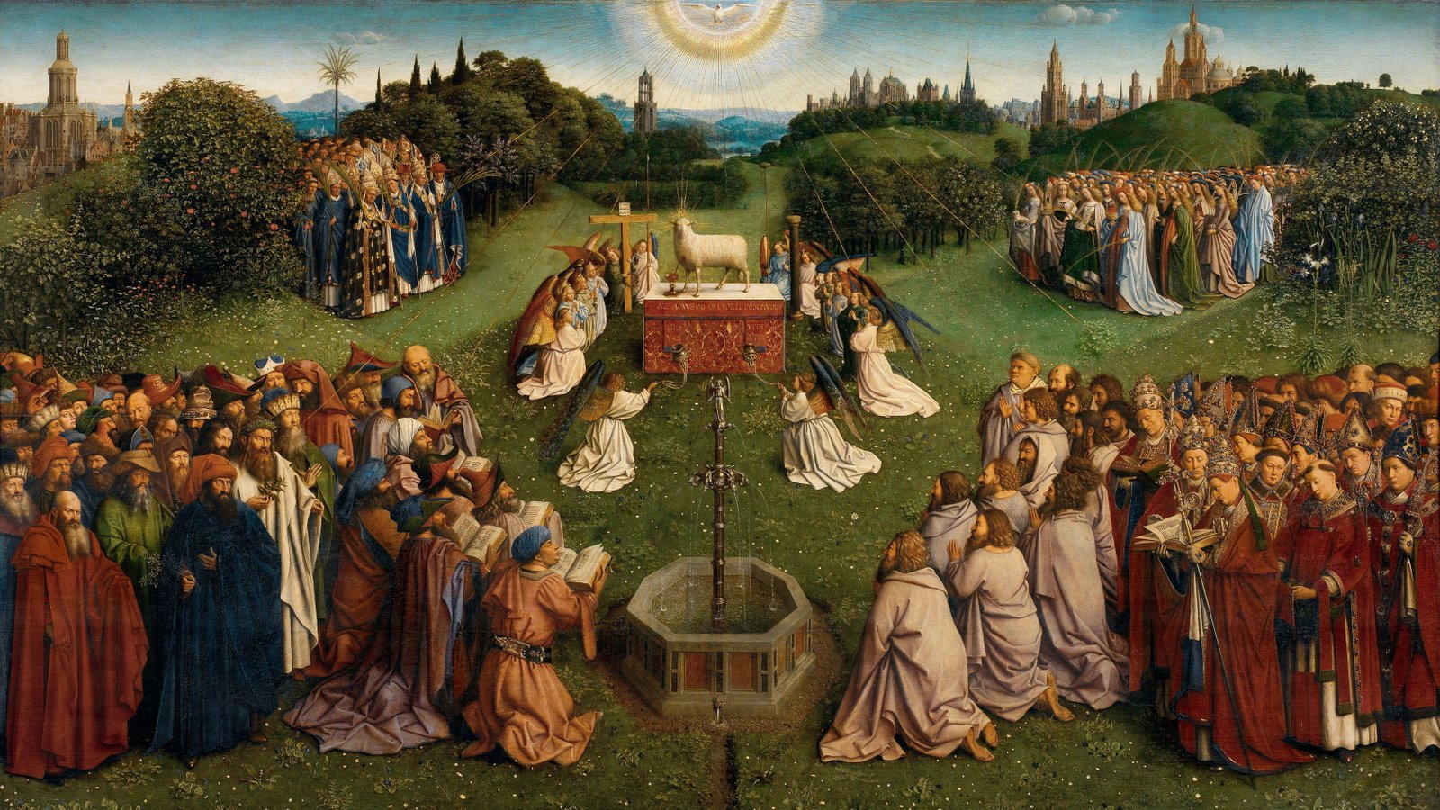 adoration altarpiece eyck ghent jan lamb mystic the 67 2k 4k 5k