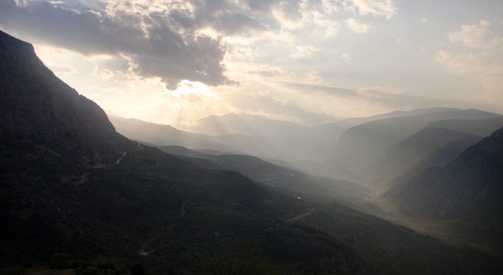 aerial photography of mountain delphi mountains ancient mystical 2k 4k 5k