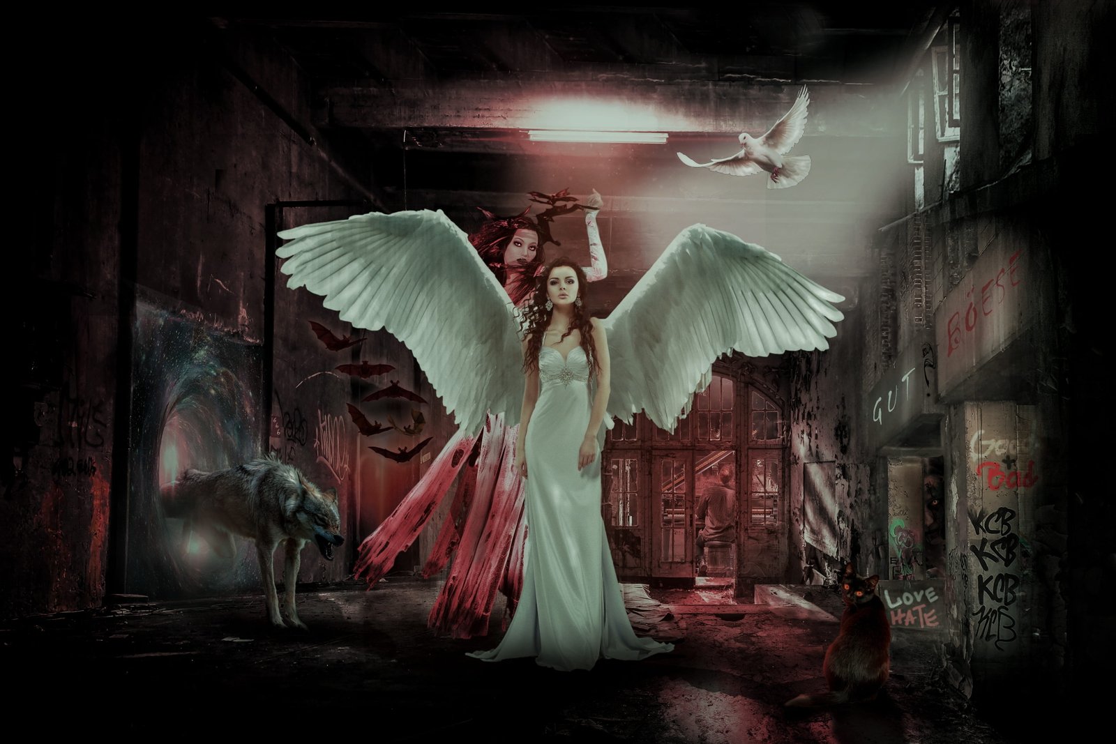 composing fantasy mystical photomontage weird surreal 2k 4k