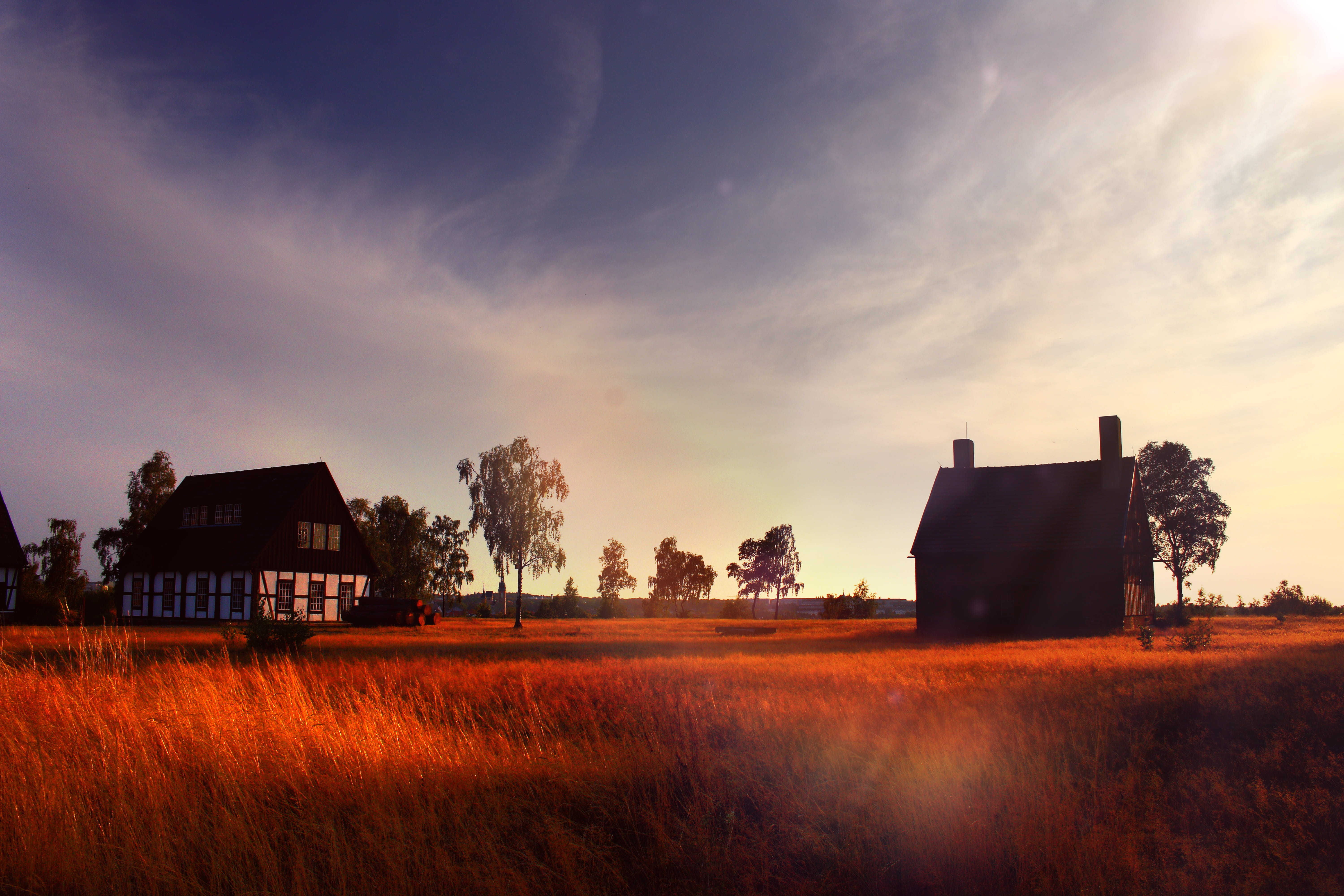 evening abendstimmung freiberg sky sunset mood 2k 4k 5k