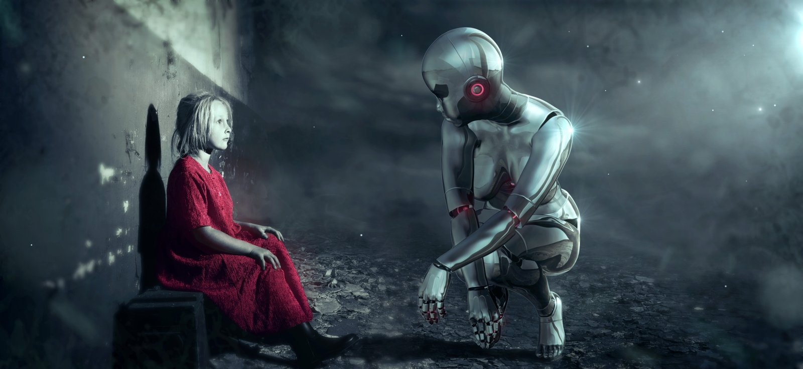 fantasy android girl science fiction encounter peaceful 2k 4k 5k